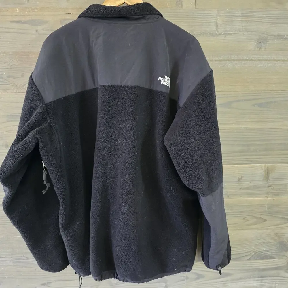 Vtg 90s The North Face Denali Jacket Mens XXL Black Polartec Fleece Full Zip
